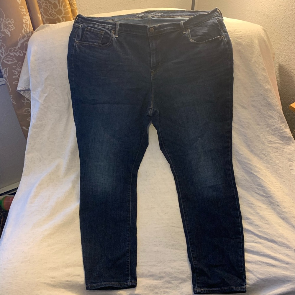 Old navy blue jeans